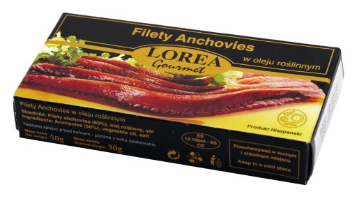 Filety z ančovičiek v rastlinnom oleji lorea 50g