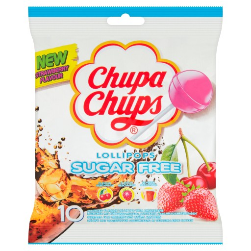 CHUPA CHUPS LOLLIES BEZ CUKRU 10 KS MIX Bez cukru