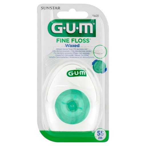 SUNSTAR GUM FINE FLOSS, voskovaná zubná niť