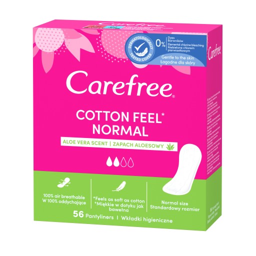 Carefree Cotton Aloe hygienické vložky 56 ks.