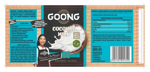 Goong Milk kokosové mlieko 17-19% 400ml