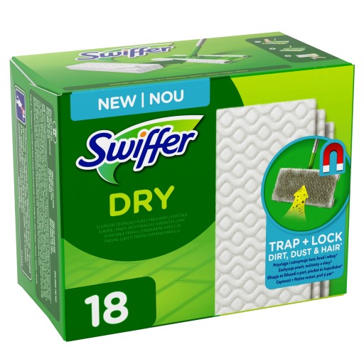 Vložky do mopu SWIFFER, utierky na zachytávanie suchého prachu, 18 ks.