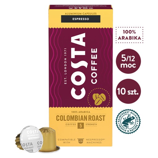 Kapsule Nespresso Costa Colombian Roast 10 ks