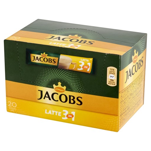 Jacobs Latte 3v1 instantná káva 20x12,5g