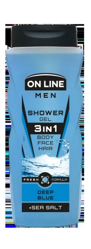 ON LINE PÁNSKY SPRCHOVÝ GÉL HLOBOKOMODRÝ 3V1 410ML