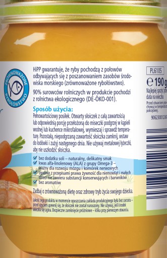 HiPP mrkva. zemiak a losos po 5 mesiacoch 190 g
