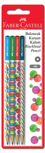 Bublinková ceruzka, 4 kusy, faber-castell blister