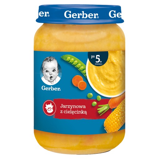 Gerber Zeleninová polievka s teľacím mäsom, 5 m2, 190 g