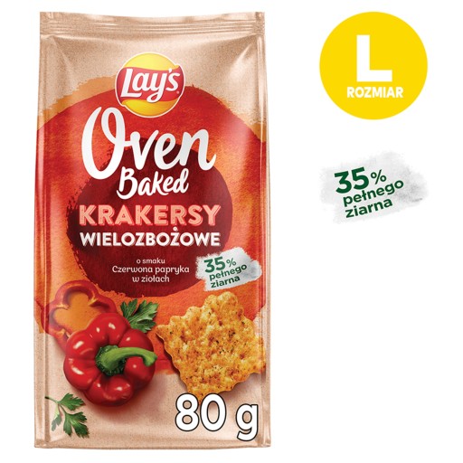 Lay's Lays Oven Baked Crackers Pepper cracker 80g