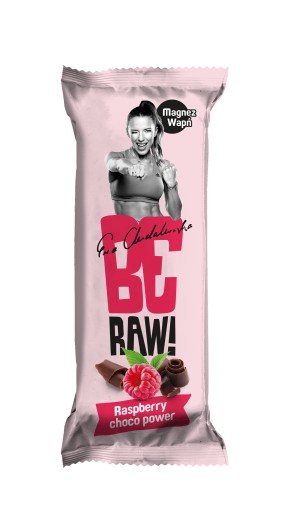 BeRAW! ENERGY Malinová energetická tyčinka v horkej čokoláde 40g