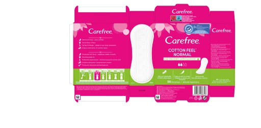 Carefree Cotton Aloe slipové vložky 1 balenie - 56 ks