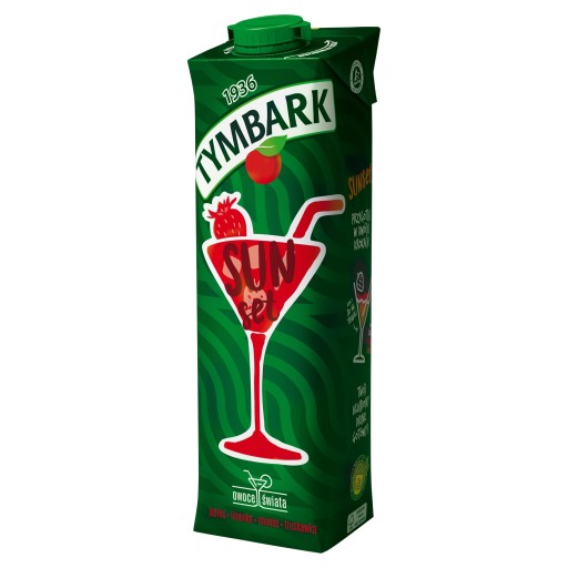TYMBARK Drink Fruits of the World Západ slnka Jablko Limetka Ananás Jahoda Kokos 1l