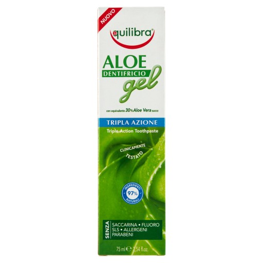 Zubná pasta Equilibra aloe gél bez fluoridu