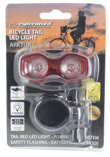 Esperanza LED zadné svetlo na bicykel arctur