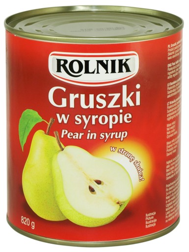 Rolník Hrušky v sirupe 820 g