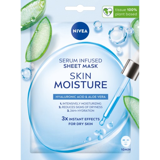 NIVEA SKIN MOISTURE Pleťová maska s hydratačným sérom