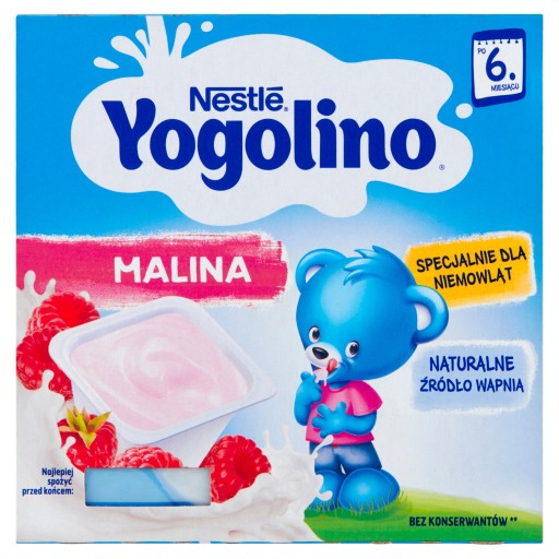 Nestlé Yogolino mlieko a ovocný dezert malina po 6 mesiacoch 400 g