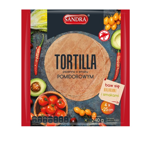 Sandra Paradajková tortilla 4 kusy 240 g