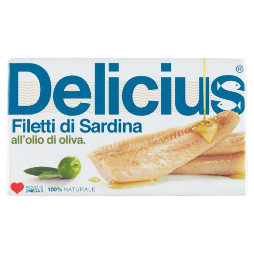 Delicius Filety sardiniek v olivovom oleji 120 g