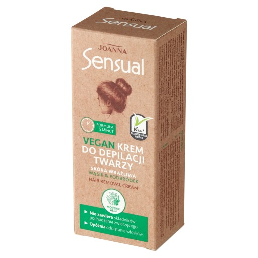 Joanna Sensual Vegan Facial depilačný krém na citlivú pokožku