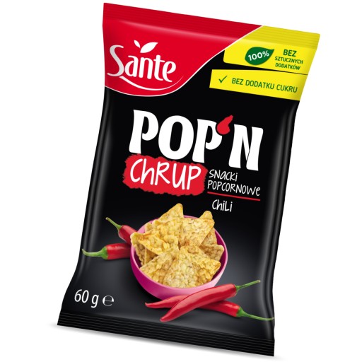Sante POP'N Chrup Popcorn Snacki s paprikou 60g