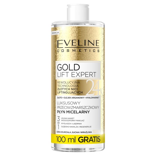 Eveline Gold Lift Expert micelárna tekutina 500 ml
