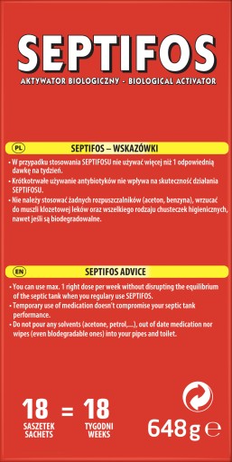 SEPTIFOS 450G/balenie 18 kusov/1 vrecúško