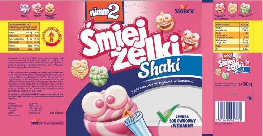 STORCK ŚMIEJŻELKI NIMM2 SHAKI 90G ..