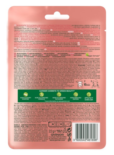 Garnier Skin Naturals Regeneračná látková maska 22 g
