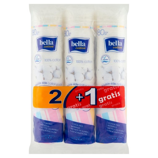 Bella Kozmetické tampóny okrúhle 80x2 + 80 ks.