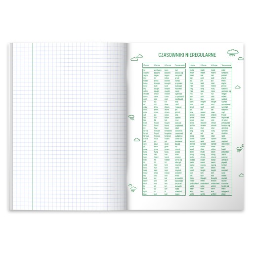 Herlitz ECO English A5 štvorčekový predmetový zošit, 60 listov