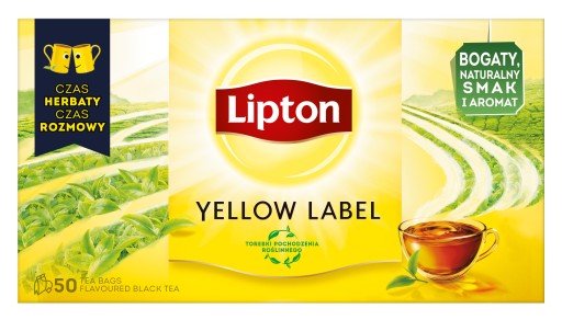 ŽLTÝ ŠTÍTOK ČIERNY ČAJ 50 VRECÍ LIPTON DÁTUM 2025