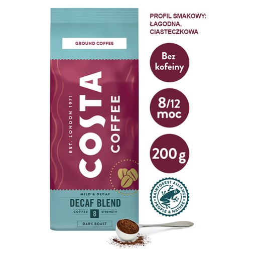 Costa Coffee The Decaf Blend mletá káva 200g