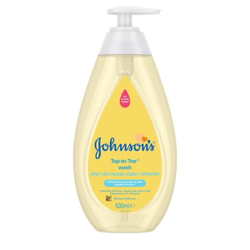 Johnson's Top-To-Toe umývadlo na telo a vlasy 500 ml od 1 dňa veku