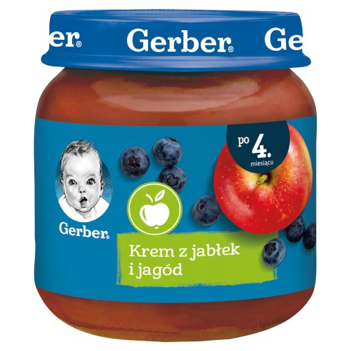 Gerber Dessert Krém z jabĺk a bobúľ po 4 mesiacoch 125 g