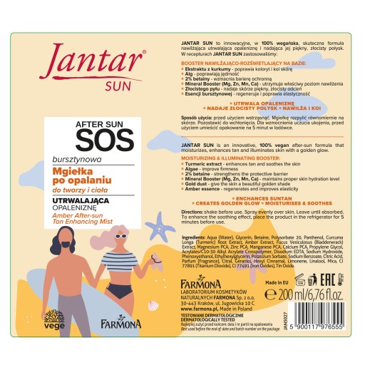 Jantar Sun Amber Mist po opaľovaní 200 ml