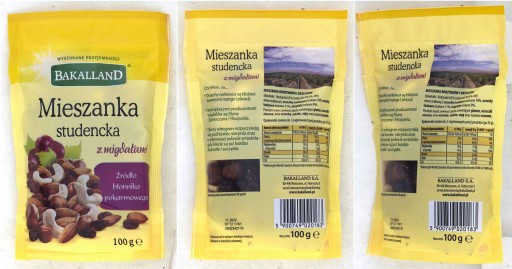 BAKALLAND Študentská zmes s mandľami 100 g