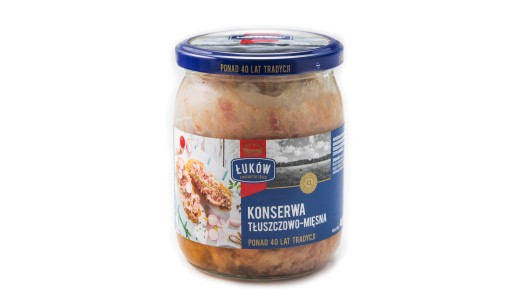 Konzervovaný tuk a mäso Łuków 465 g