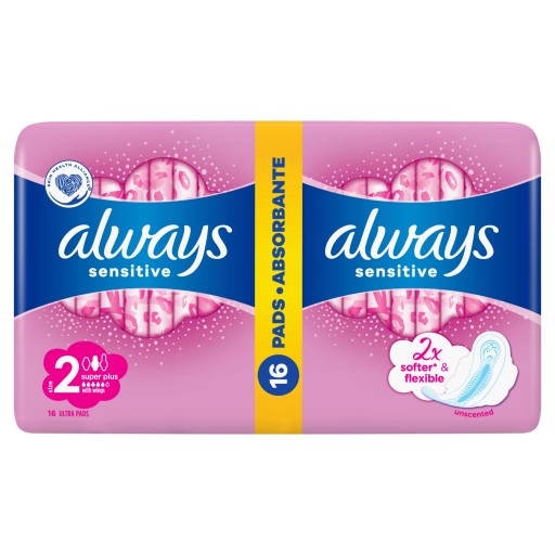 Hygienické vložky Always Ultra Sensitive Super Plus, 16 kusov