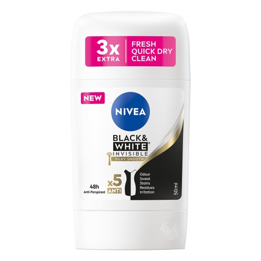 NIVEA WOMEN DEO STICK BW INVISIBLE HODVÁBNE HLADKÉ