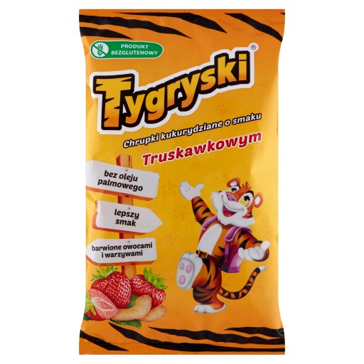 Tigers Corn puffs s jahodovou príchuťou