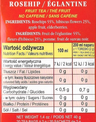 Malwa ovocný čaj z divokej ruže 20 ks