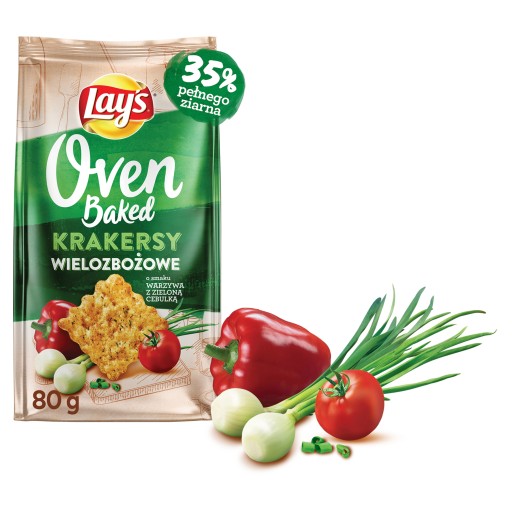 Lay's Lays Oven Baked Crackers zelená cibuľka 80g
