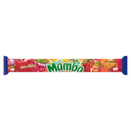 Rozpustná guma Mamba, sada Mix of Flavors, 3 prúžky