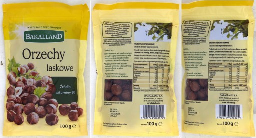 BAKALLAND Celé lúpané lieskové orechy 100 g