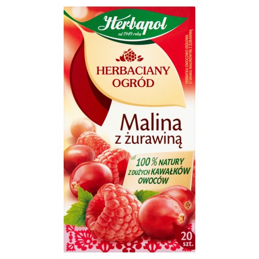 HERBAPOL Malinový brusnicový čaj 20tb