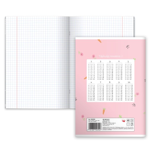 Zápisník A5, 16 štvorcových listov, Pastel Cute