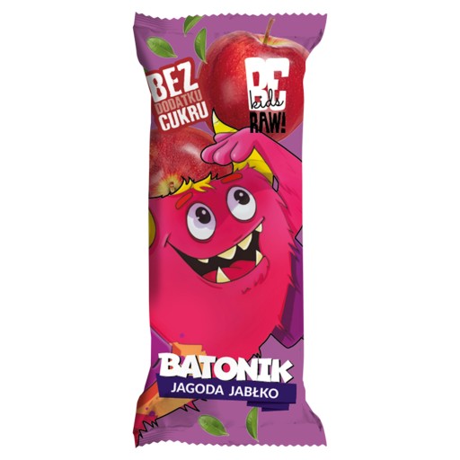 BeRAW! KIDS Tyčinka čučoriedka a jablko - ovocie bez cukru pre deti 25g