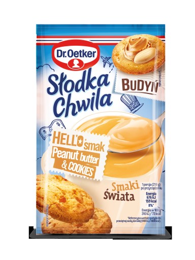 DR OETKER Sladký puding Chwila 43g sušienky s arašidovým maslom
