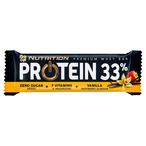 Go On Protein Bar 33% malinová vanilka